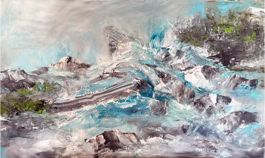 "Maggia-Tal" Acryl auf Leinwand